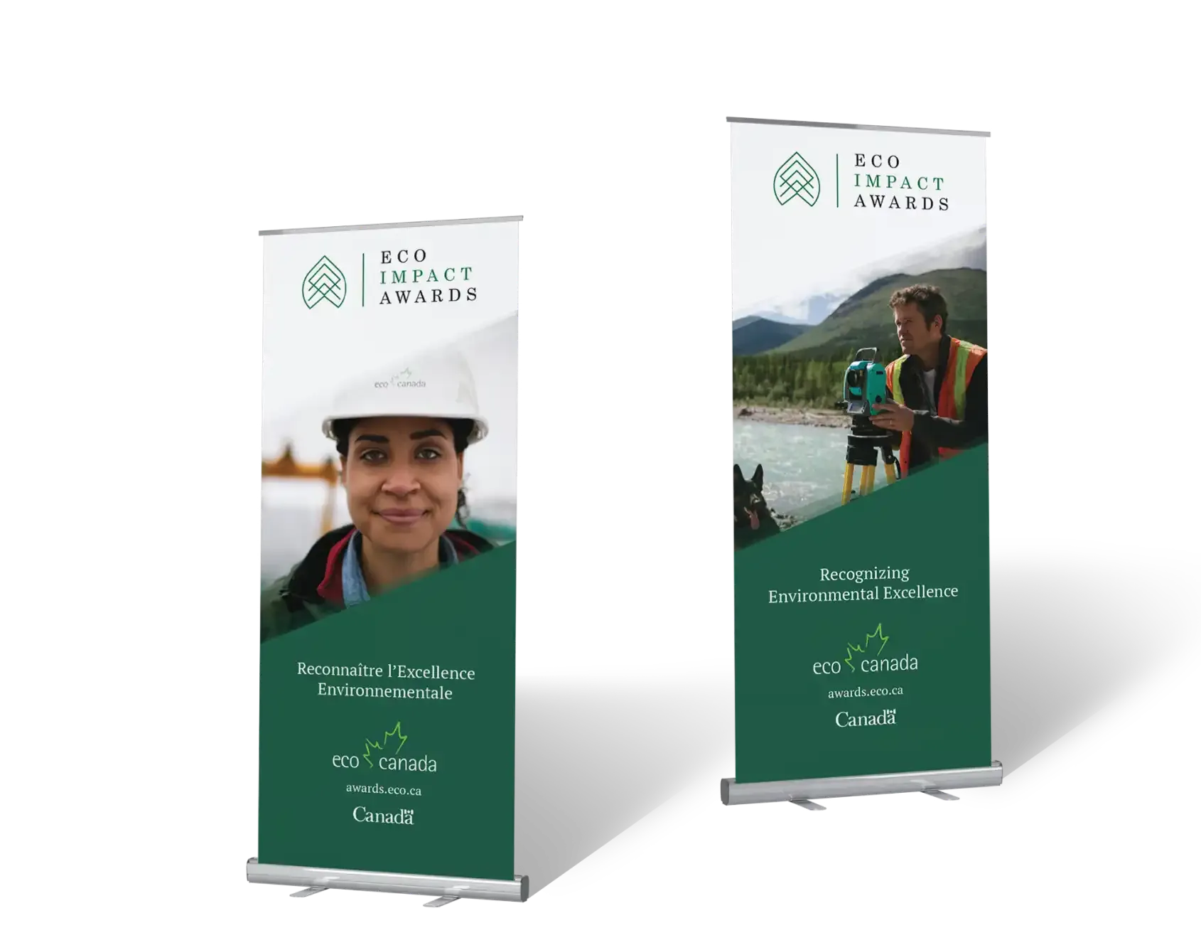 Sample of the ECO Canada pop-up banners.